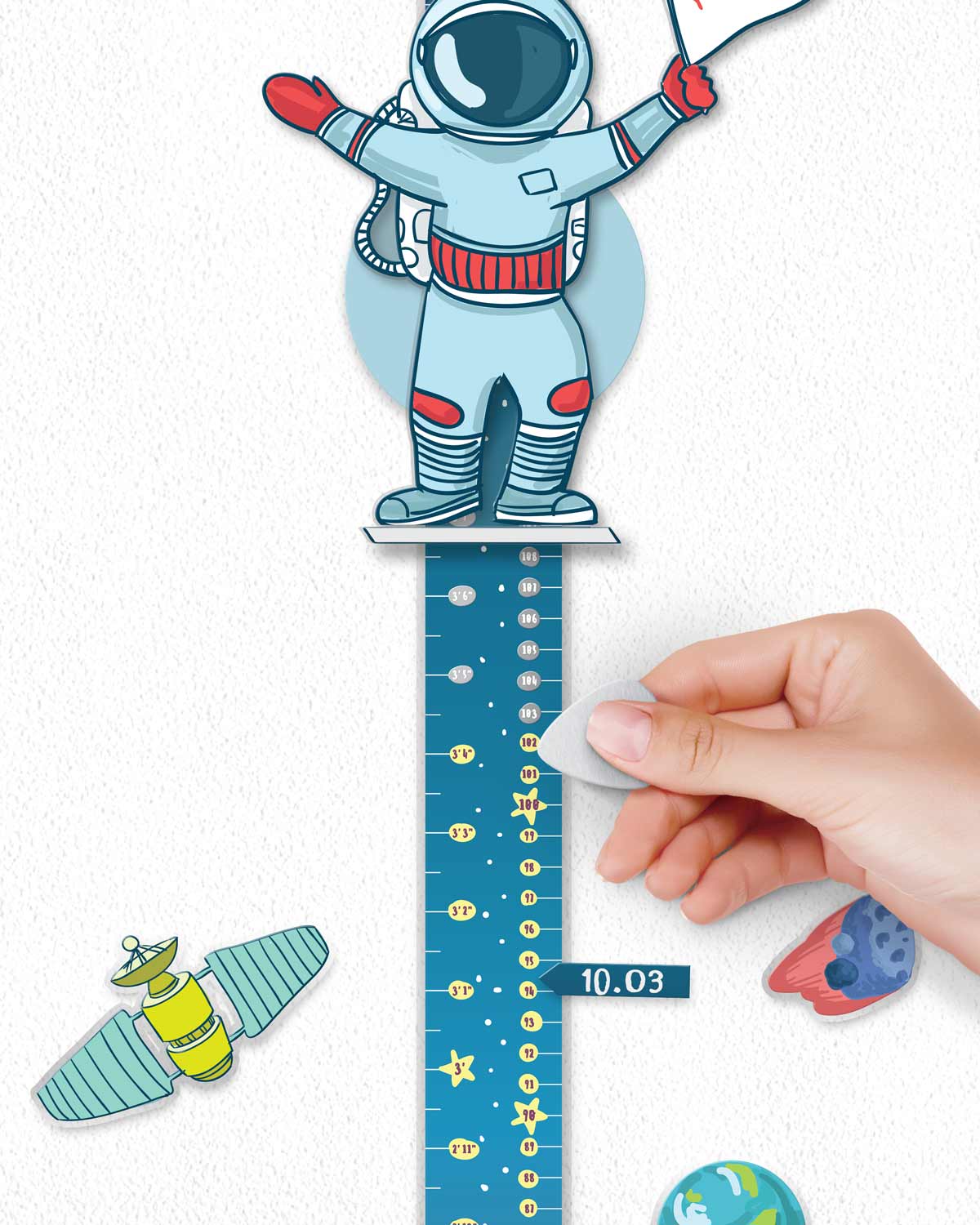 “SPACE ADVENTURES” Scratch-off Wall Growth Chart