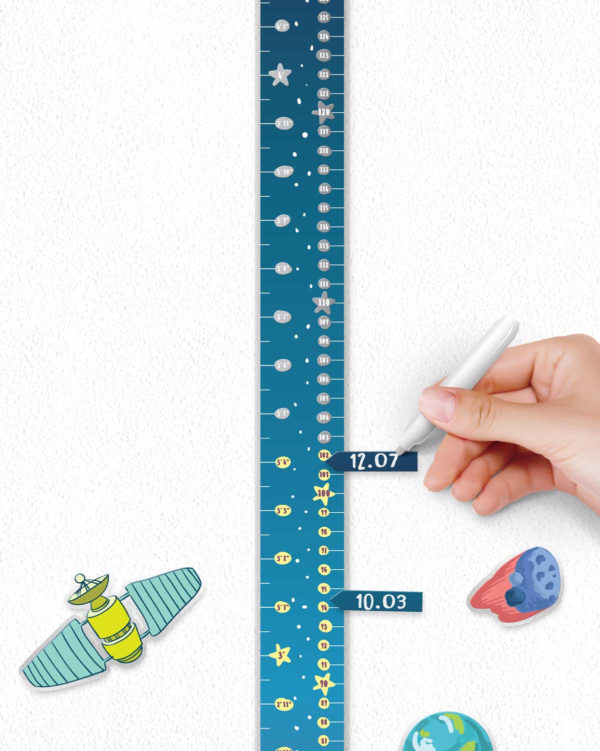 “SPACE ADVENTURES” Scratch-off Wall Growth Chart