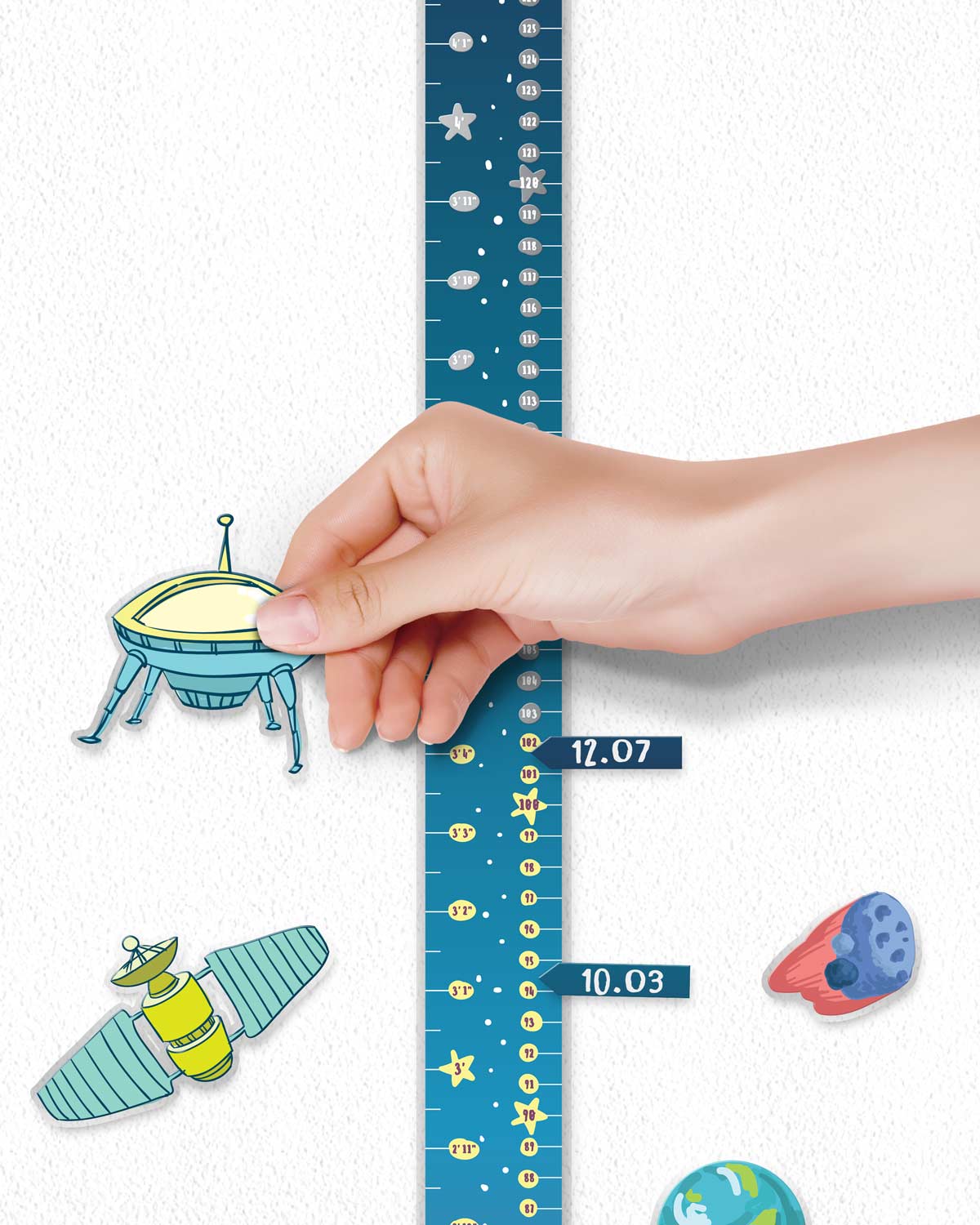 “SPACE ADVENTURES” Scratch-off Wall Growth Chart