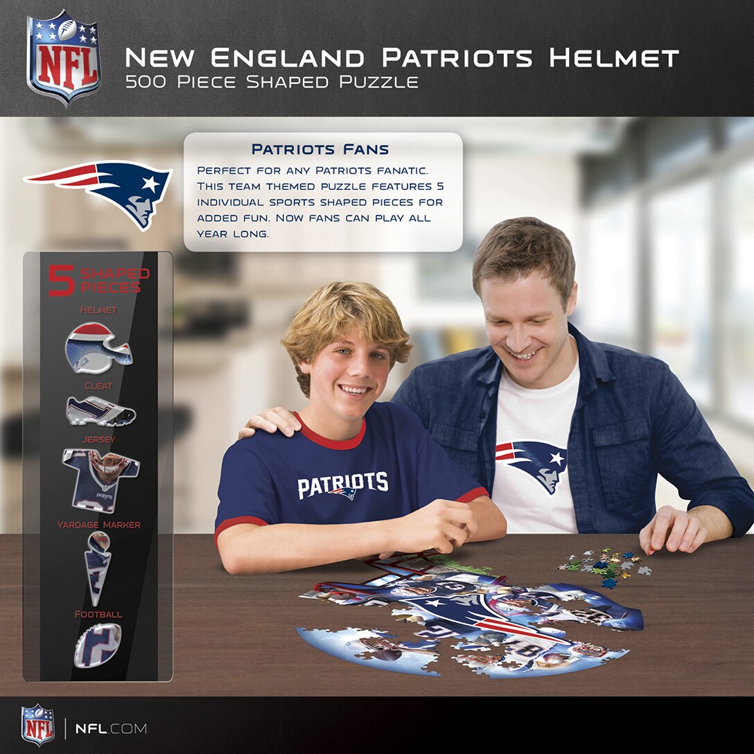 New England Patriots 500 Piece Helmet Shaped