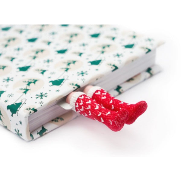 Red and White Knitted Socks 180