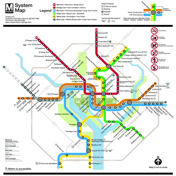 DC Metro Map - Fineone Hand Craft & Gift